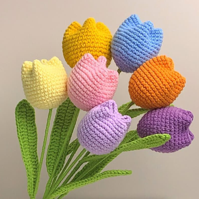 Momade Perfumed Tulip (1 Flower ) Random Colour (1 Flower)|Tulip | Handmade Flowers| Tulip Flower|gift