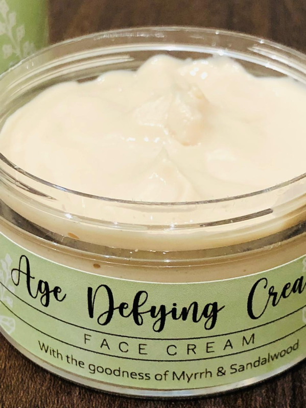 AGE DEFYING HANDMADE ORGANIC FACE CREAM (for signs of aging, fine lines, wrinkles, age spots, youthful appearance, rejuvenate, nourish, hydrate, elasticity, firmness, antioxidants, collagen-boosting, protect, revitalized, skincare routine)