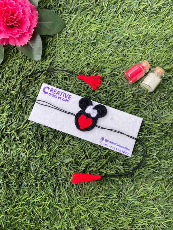 Micky Mouse Crochet Rakhi